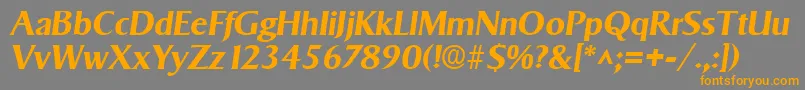 SigvarBoldItalic Font – Orange Fonts on Gray Background