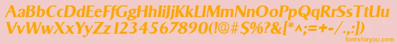 Шрифт SigvarBoldItalic – оранжевые шрифты на розовом фоне