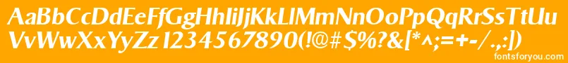 SigvarBoldItalic Font – White Fonts on Orange Background