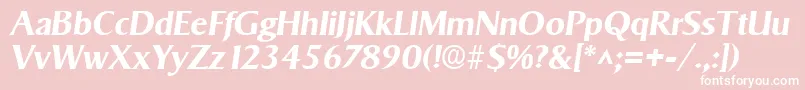 フォントSigvarBoldItalic – ピンクの背景に白い文字