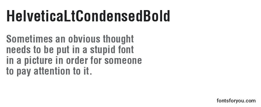 Schriftart HelveticaLtCondensedBold