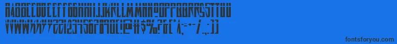 Шрифт Timberwolflas2 – чёрные шрифты на синем фоне