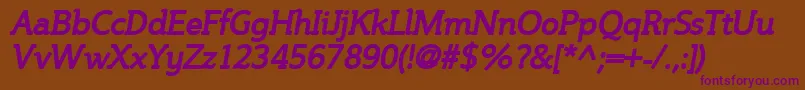 Steinbi Font – Purple Fonts on Brown Background