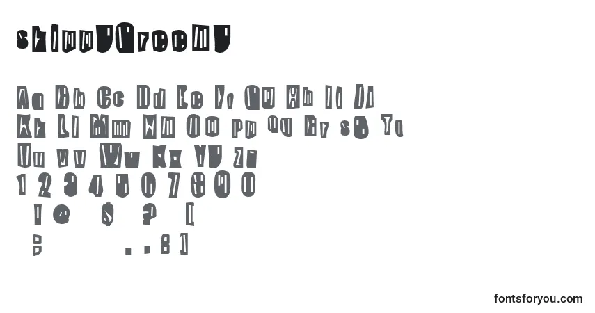 A fonte SkippyGreeny – alfabeto, números, caracteres especiais