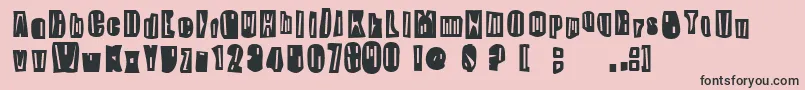 SkippyGreeny Font – Black Fonts on Pink Background