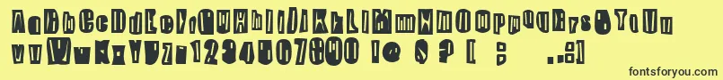 SkippyGreeny Font – Black Fonts on Yellow Background