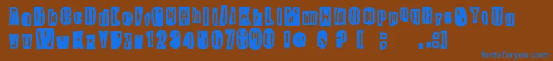 SkippyGreeny Font – Blue Fonts on Brown Background
