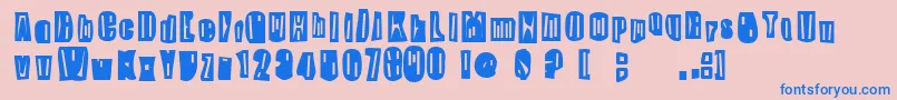 SkippyGreeny Font – Blue Fonts on Pink Background
