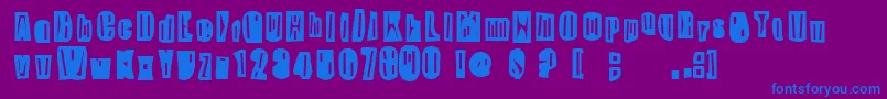 SkippyGreeny Font – Blue Fonts on Purple Background