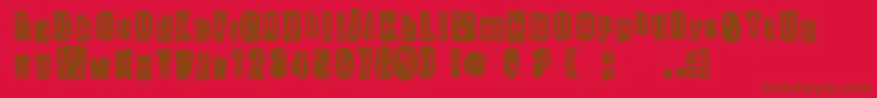 SkippyGreeny Font – Brown Fonts on Red Background