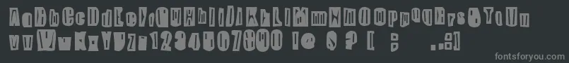 SkippyGreeny-Schriftart – Graue Schriften auf schwarzem Hintergrund