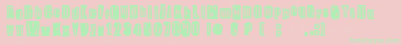 SkippyGreeny Font – Green Fonts on Pink Background