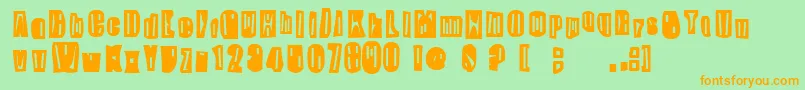 SkippyGreeny Font – Orange Fonts on Green Background