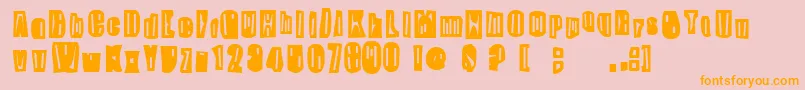 SkippyGreeny Font – Orange Fonts on Pink Background
