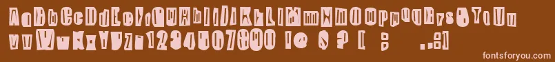 SkippyGreeny Font – Pink Fonts on Brown Background