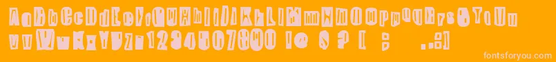 SkippyGreeny Font – Pink Fonts on Orange Background