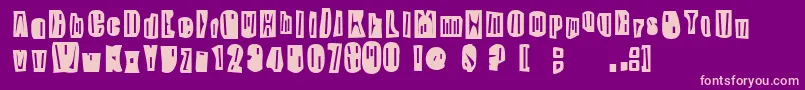 SkippyGreeny Font – Pink Fonts on Purple Background