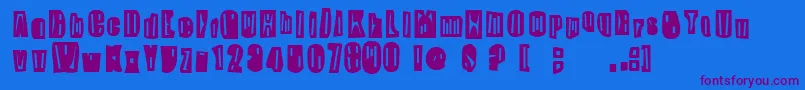 SkippyGreeny Font – Purple Fonts on Blue Background