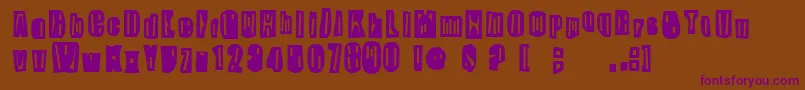 SkippyGreeny Font – Purple Fonts on Brown Background