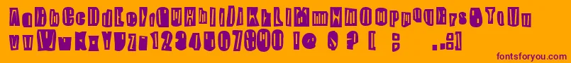 SkippyGreeny Font – Purple Fonts on Orange Background