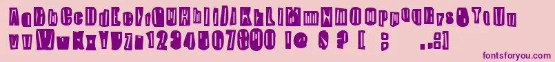 SkippyGreeny Font – Purple Fonts on Pink Background