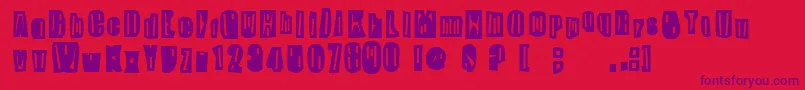 SkippyGreeny Font – Purple Fonts on Red Background