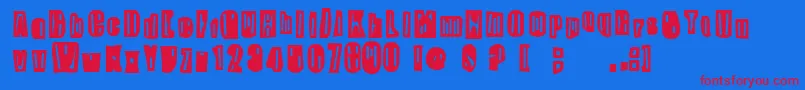 SkippyGreeny Font – Red Fonts on Blue Background