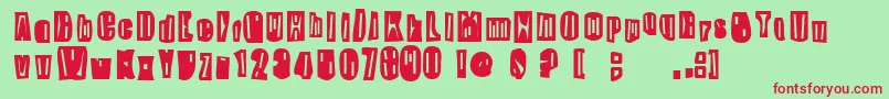 SkippyGreeny Font – Red Fonts on Green Background