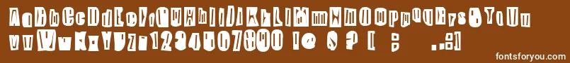 SkippyGreeny Font – White Fonts on Brown Background