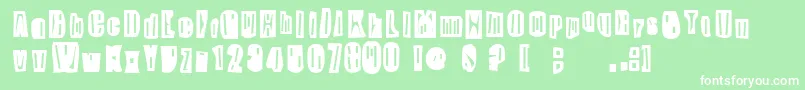 SkippyGreeny Font – White Fonts on Green Background