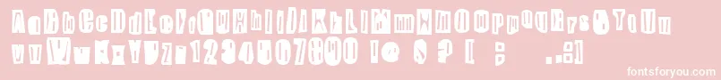 SkippyGreeny Font – White Fonts on Pink Background