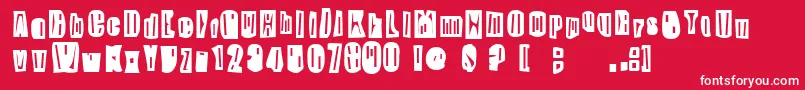 SkippyGreeny Font – White Fonts on Red Background