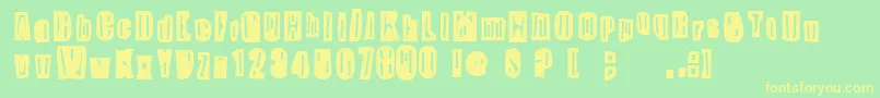 SkippyGreeny Font – Yellow Fonts on Green Background