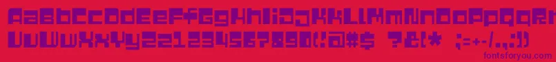 Quazimodec Font – Purple Fonts on Red Background