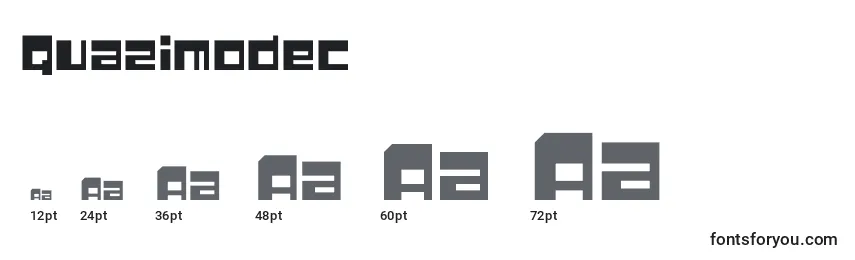 Quazimodec Font Sizes