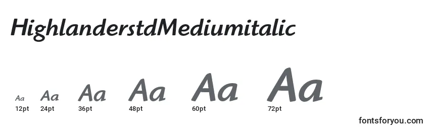 Größen der Schriftart HighlanderstdMediumitalic