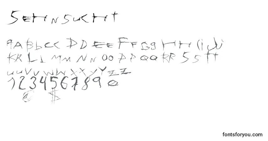 Fuente Sehnsucht - alfabeto, números, caracteres especiales