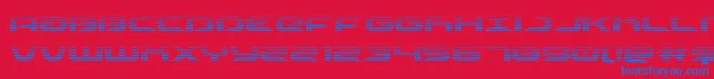 フォントDrivescan – 赤い背景に青い文字