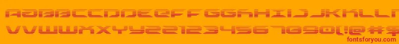 Drivescan Font – Red Fonts on Orange Background