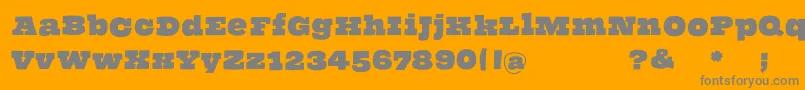 Thehammerslabserif Font – Gray Fonts on Orange Background