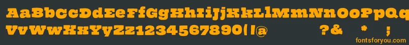 Thehammerslabserif Font – Orange Fonts on Black Background