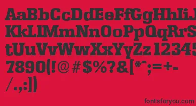 EnschedeserialHeavyRegular font – Black Fonts On Red Background