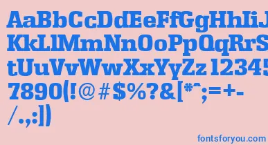 EnschedeserialHeavyRegular font – Blue Fonts On Pink Background