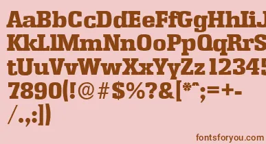 EnschedeserialHeavyRegular font – Brown Fonts On Pink Background