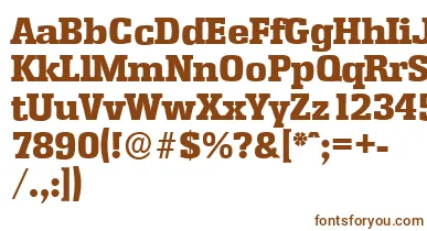 EnschedeserialHeavyRegular font – Brown Fonts On White Background
