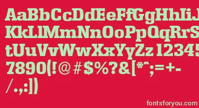 EnschedeserialHeavyRegular font – Green Fonts On Red Background