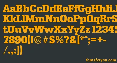 EnschedeserialHeavyRegular font – Orange Fonts On Black Background