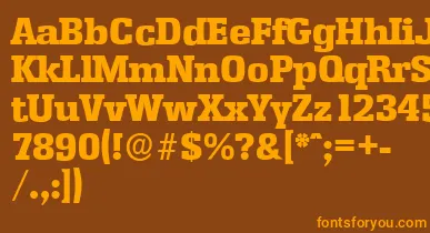 EnschedeserialHeavyRegular font – Orange Fonts On Brown Background