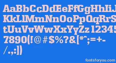 EnschedeserialHeavyRegular font – Pink Fonts On Blue Background
