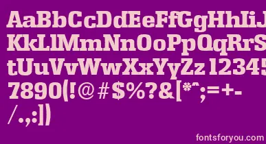 EnschedeserialHeavyRegular font – Pink Fonts On Purple Background